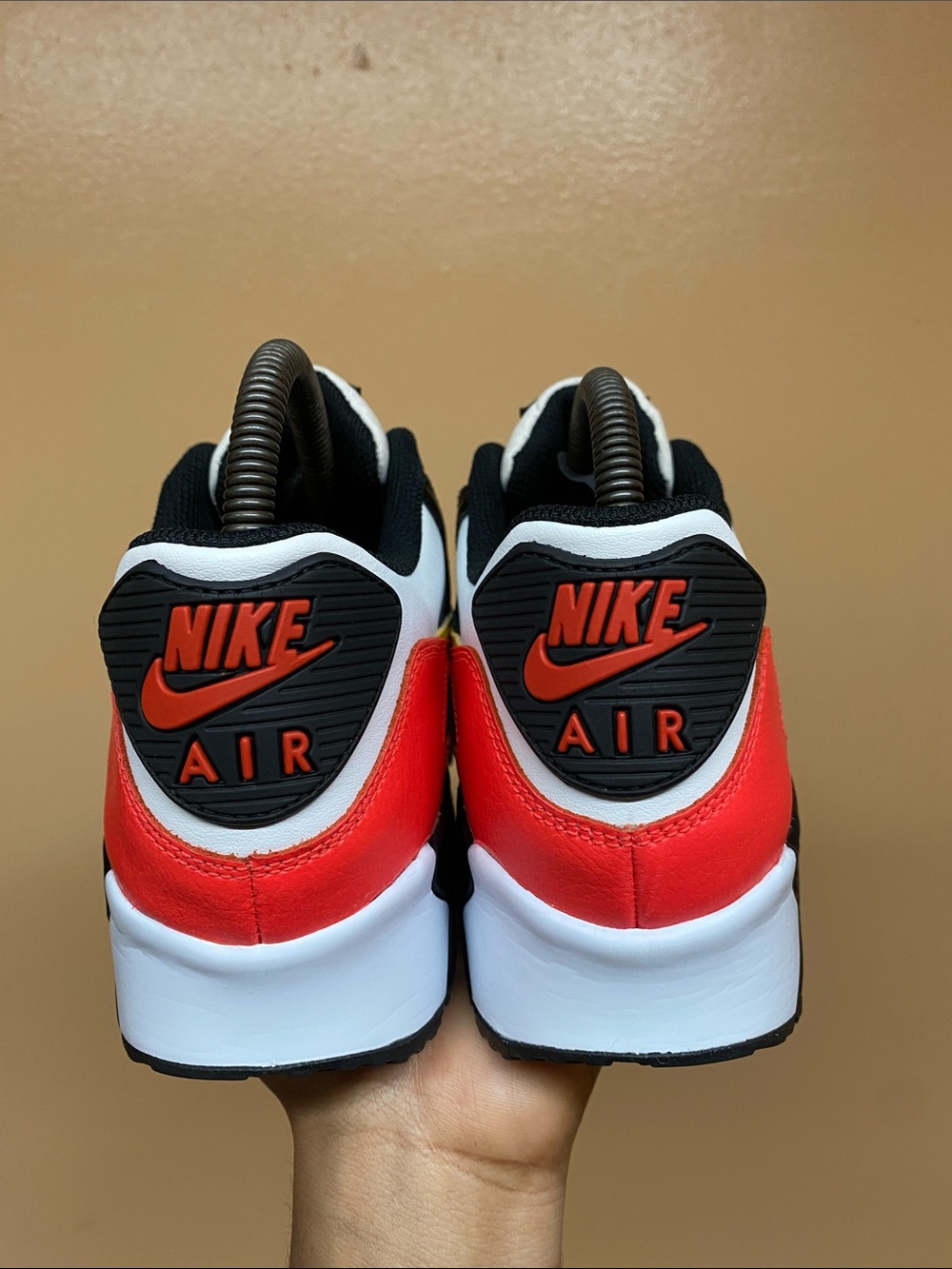Nike Air Max 90 “White Chrome Yellow Black Bright Crimson” Size 7.5  833412-120 - Picture 13 of 16